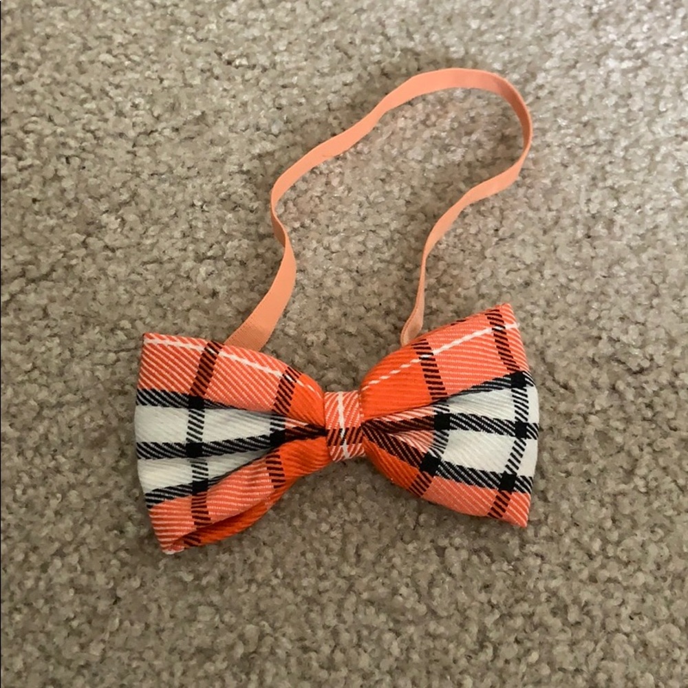 Black and Orange Bow Tie